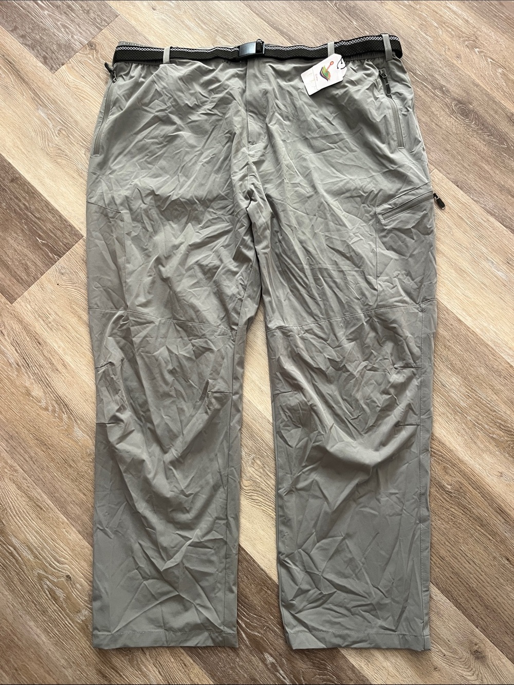 NWT Noukow Men's Belted Cargo Pants Green Size 4XL